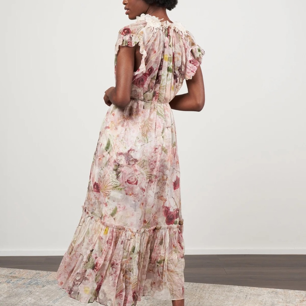 Zimmermann Floral Maxi Dress in Pink and Green - Picture 4 of 12